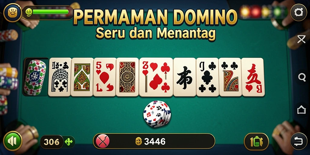 Tangkapan layar permainan Domino yang menunjukkan gameplay yang seru dan interaktif.
