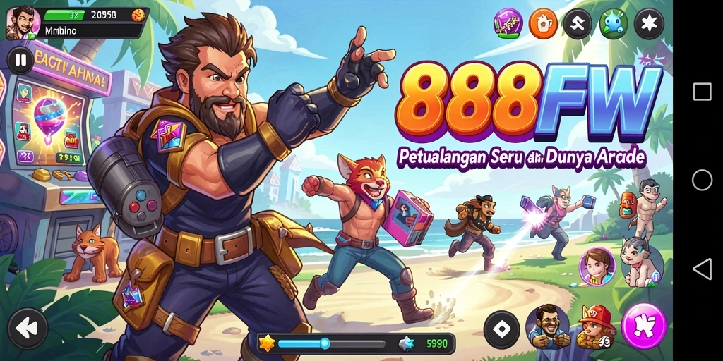 Screenshot utama 888FW menampilkan aksi seru gameplay Arcade.