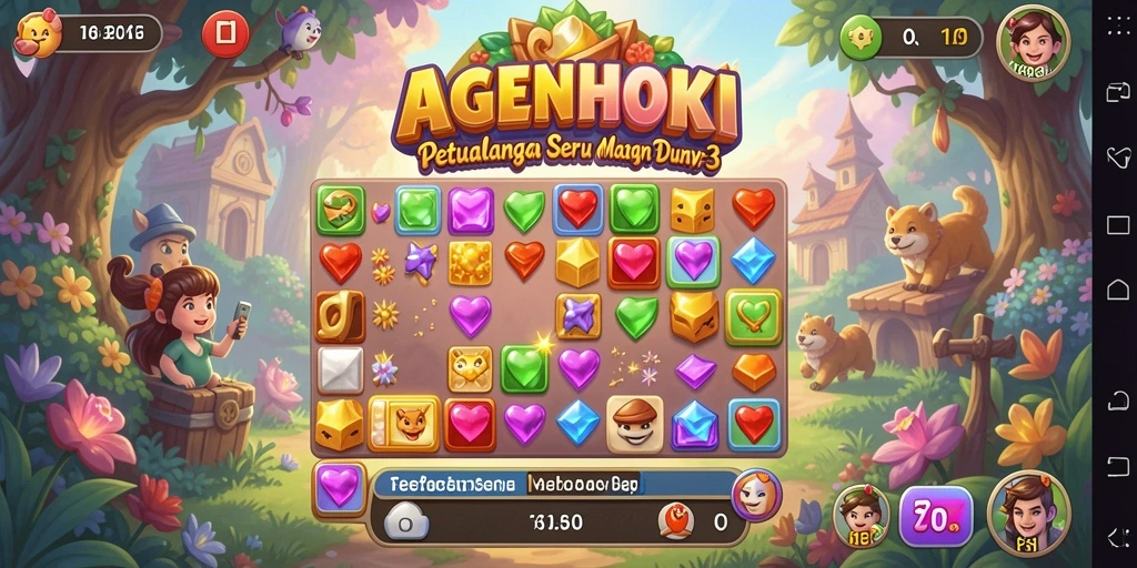 Tampilan utama gameplay <strong>AGENHOKI</strong> yang penuh warna dan menantang.