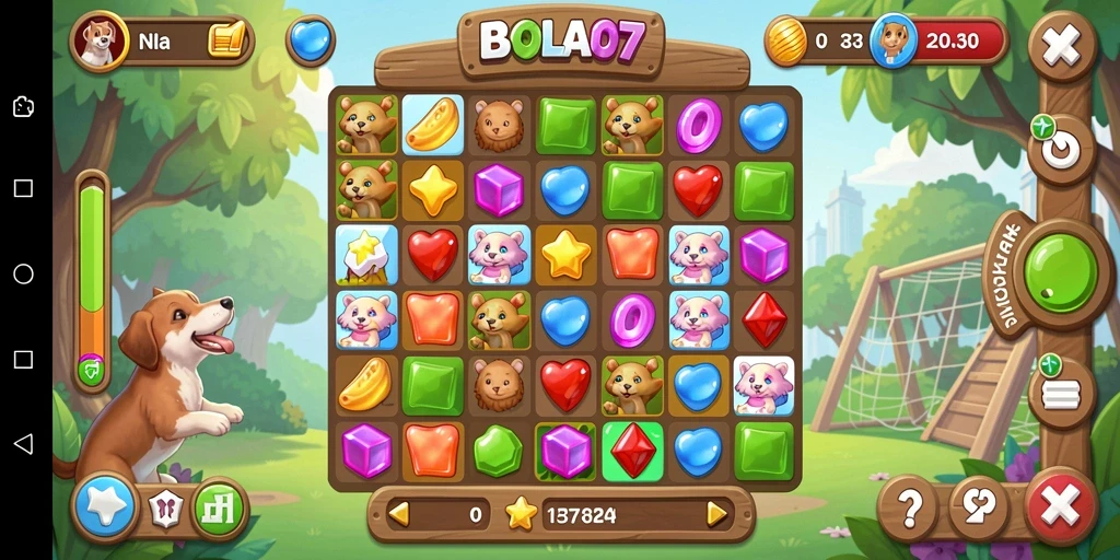 Tampilan gameplay BOLA07 yang menarik dan penuh warna.