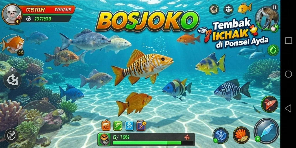 Gameplay seru tembak ikan di BOSJOKO dengan grafis yang memukau.