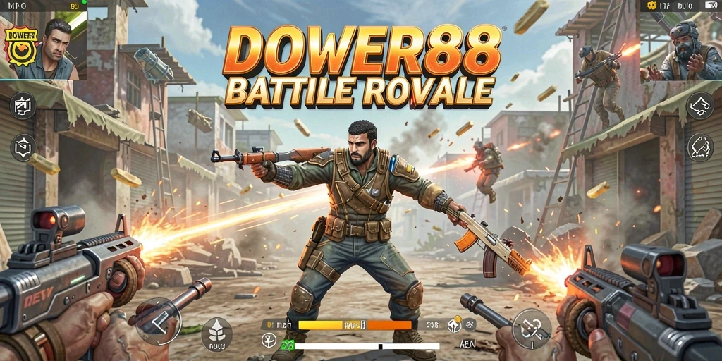 Tampilan gameplay menegangkan di DOWER88 saat bertempur.