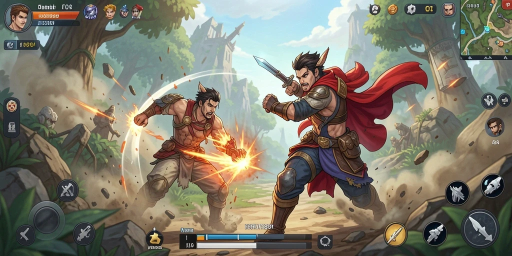 Screenshot F08 menampilkan aksi pertarungan yang mendebarkan dalam gameplay.