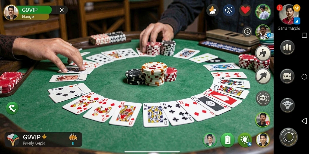 Screenshot G9VIP dengan tampilan permainan Gaple yang seru.