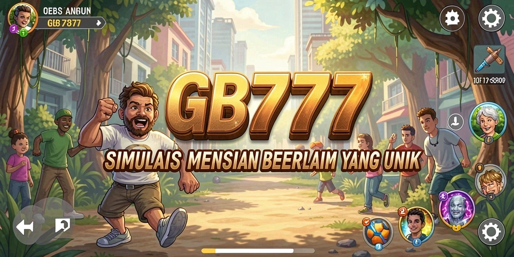 Screenshot menunjukkan gameplay mendalam dari permainan simulasi GB777.