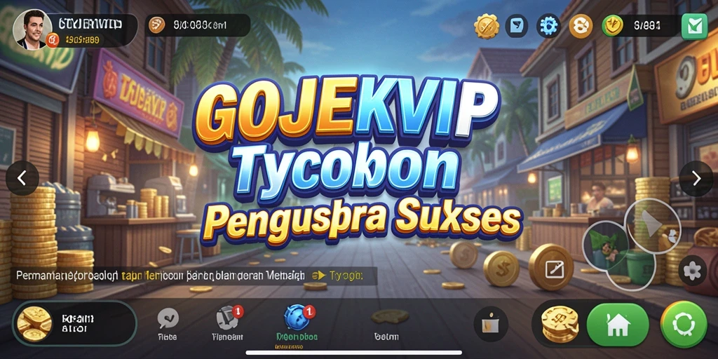 Menampilkan gameplay dalam mencapai kesuksesan bisnis Tycoon.