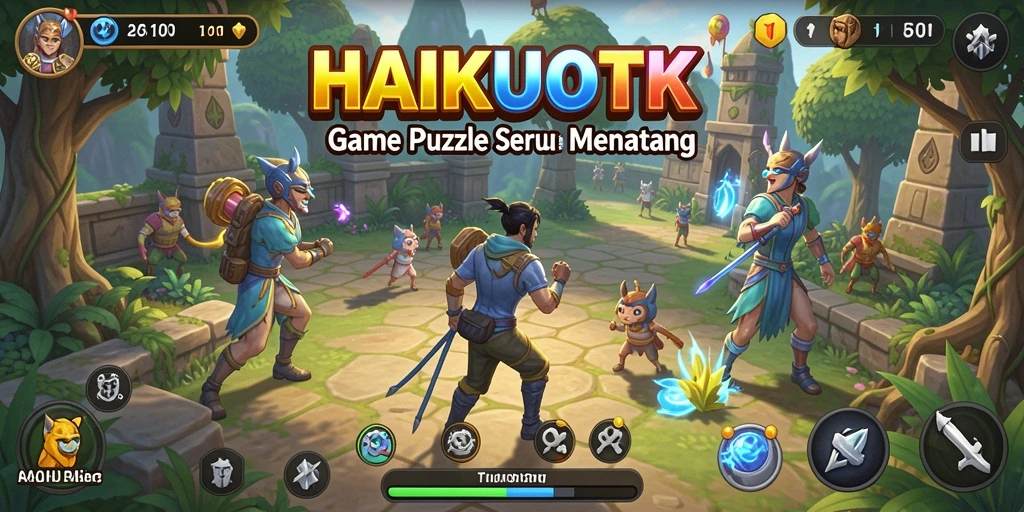 Screenshot gameplay HAIKUOTK menampilkan tantangan kreatif yang menarik.