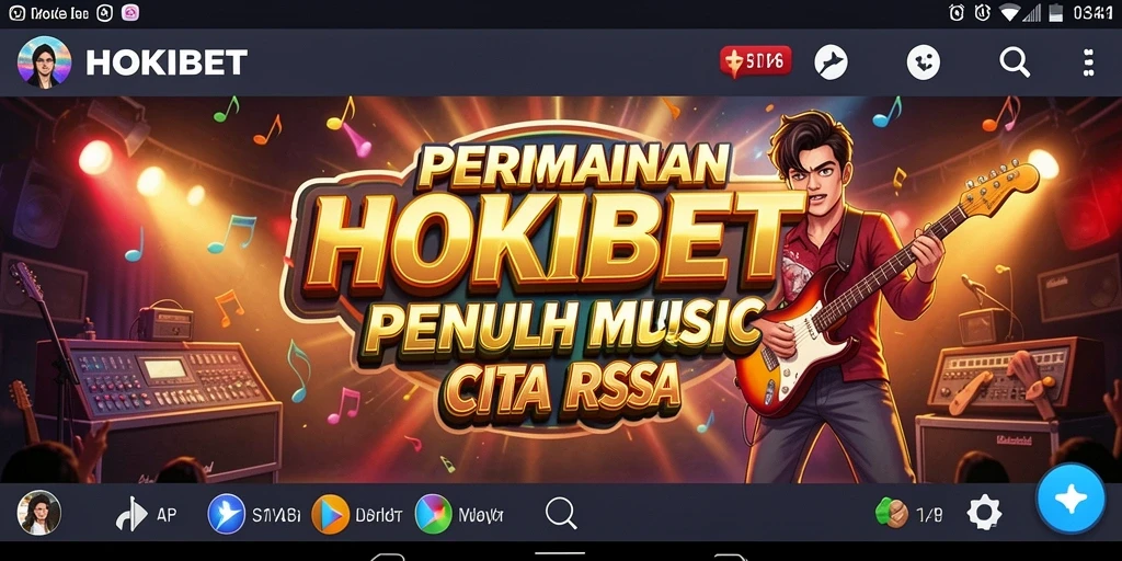 Screenshot HOKIBET menampilkan gameplay musik yang dinamis dan menarik.