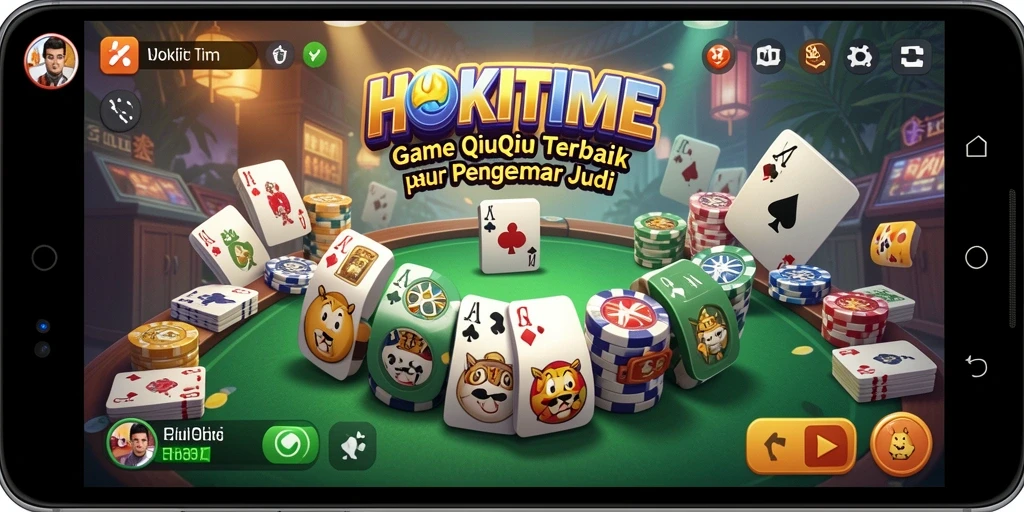Tampilan gameplay QiuQiu yang seru dan menarik di HOKITIME.
