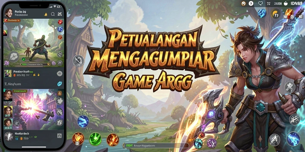 Tampilan gameplay ARPG dengan pertarungan yang mendebarkan di IDN89.