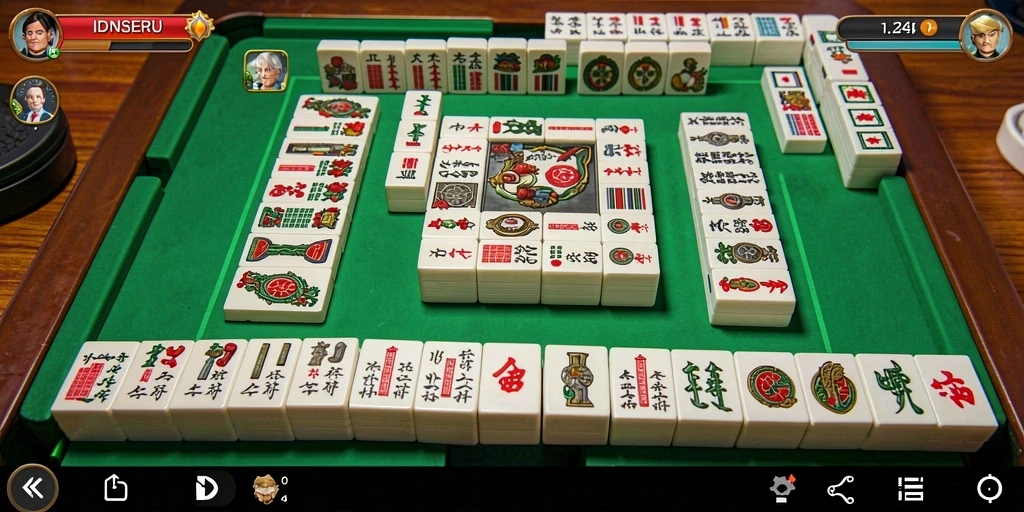 Screenshot gameplay IDNSERU menampilkan tantangan seru Mahjong.