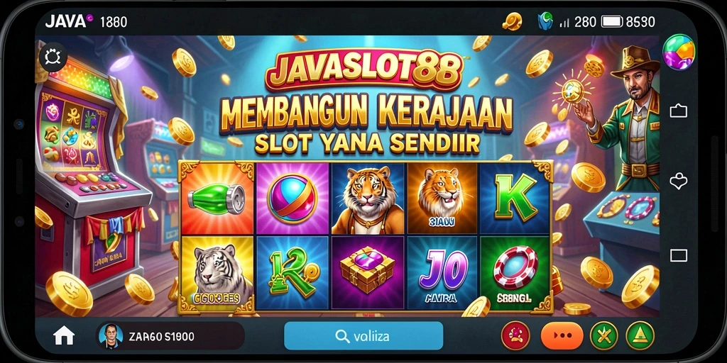 Screenshot utama gameplay Tycoon JAVASLOT88 yang mendebarkan.