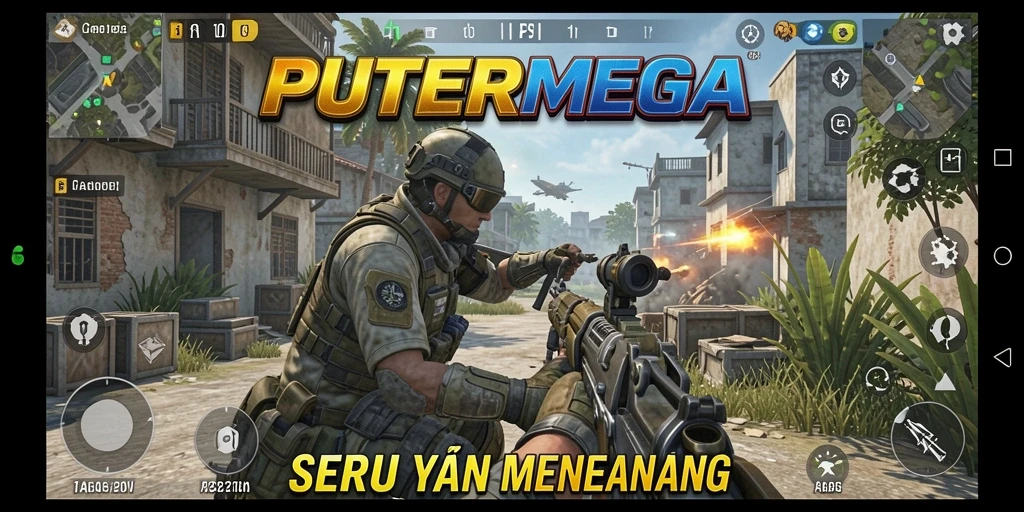 Tampilan gameplay intens PUTERMEGA yang memukau.