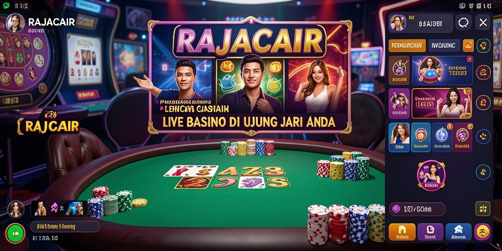Screenshot RAJACAIR menampilkan momen seru dalam permainan Live Casino.