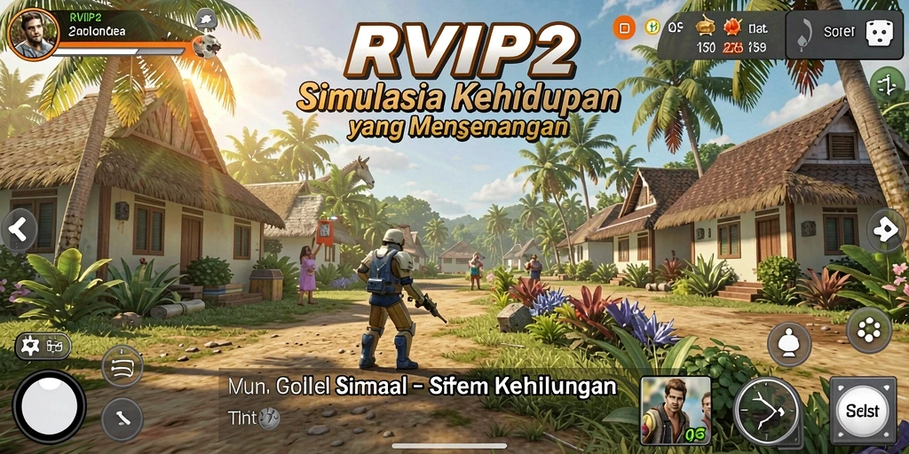 Tangkapan layar RVIP2 menampilkan gameplay simulasi yang menarik dan interaktif.