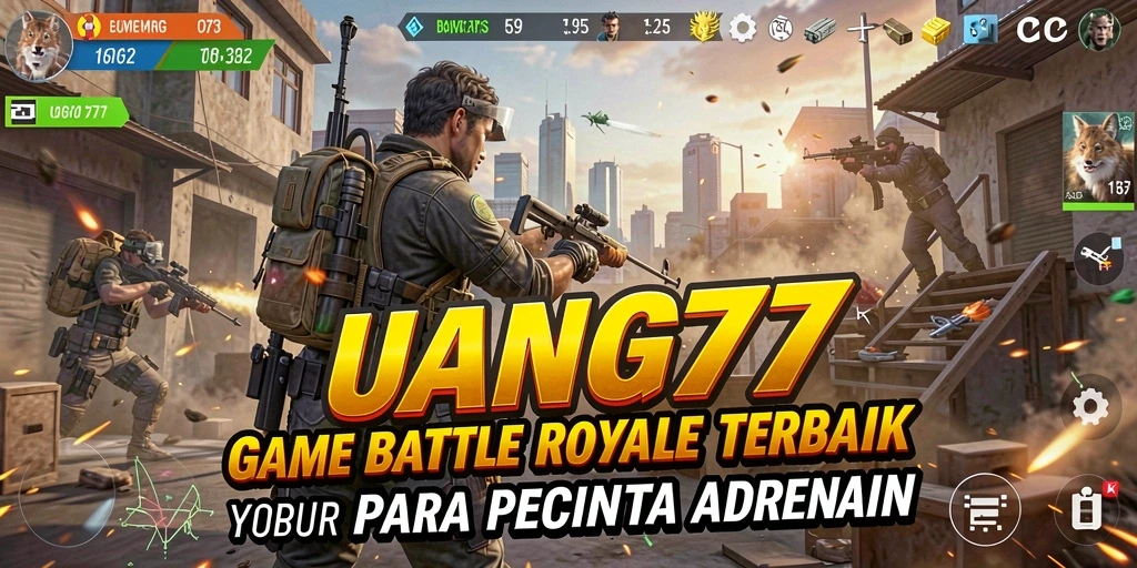 Gameplay seru dalam UANG77 saat pertempuran antar pemain.